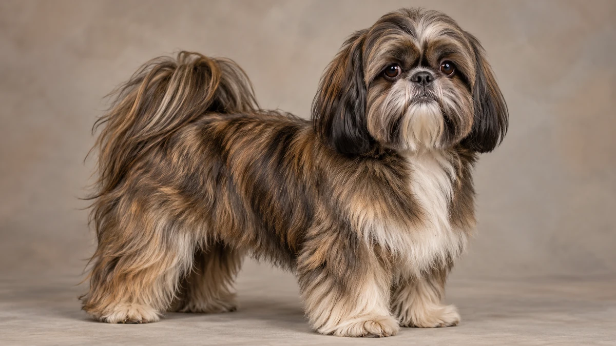 Shih Tzu köpek — brindle renk