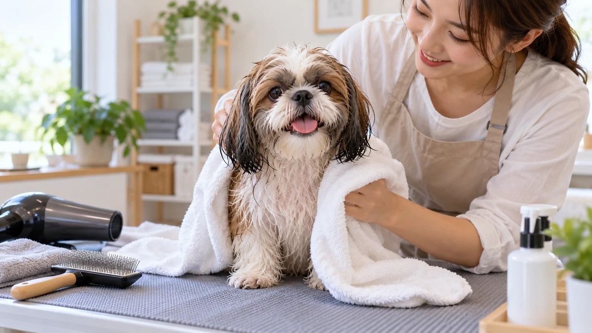 Shih Tzu köpek — bakım ve tımar